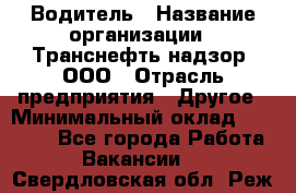 Водитель › Название организации ­ Транснефть надзор, ООО › Отрасль предприятия ­ Другое › Минимальный оклад ­ 25 000 - Все города Работа » Вакансии   . Свердловская обл.,Реж г.